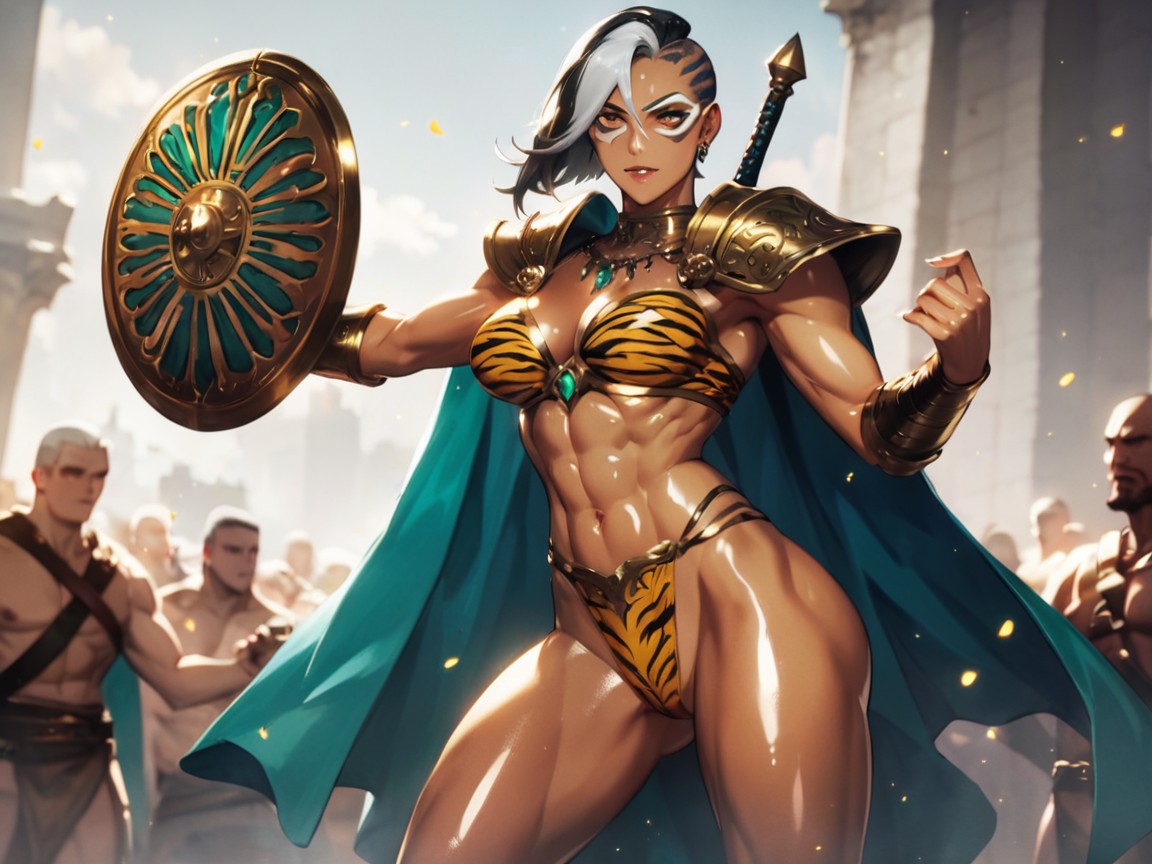 Bobcut, Battle, Gladiator Latina AI Porn