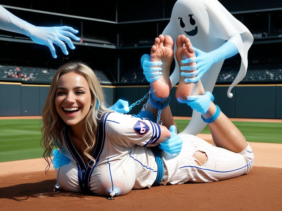 Big Breasts, Wet Oily Feet, Baseball Stadium AI Porn