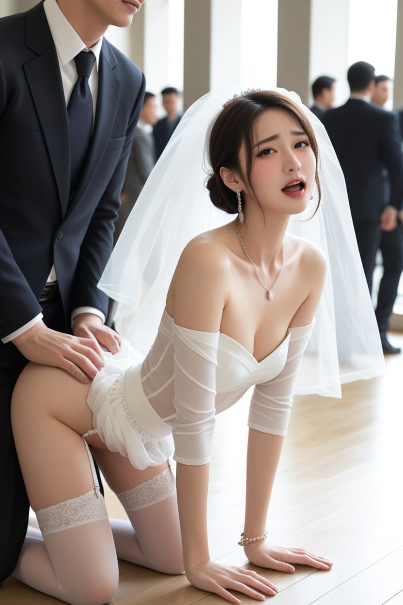 Noon, Garter Belt, 작은 가슴 아시아 AI 포르노