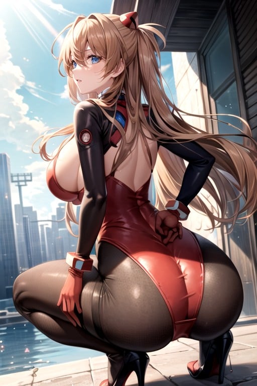Reddish Brown Hair, Tall Height, Toned Thighs Hentai AI Porn