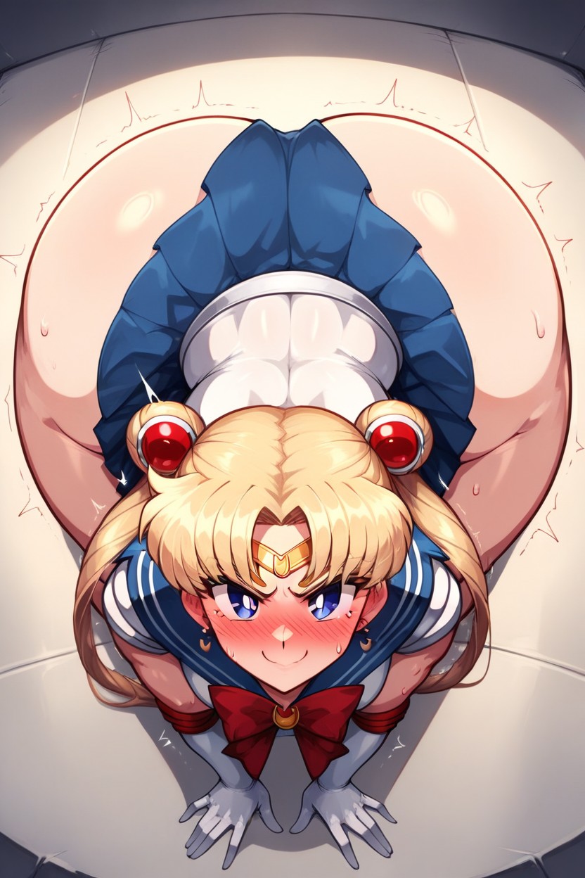 Closed Mouth, Huge Ass, Blushing AI Porn