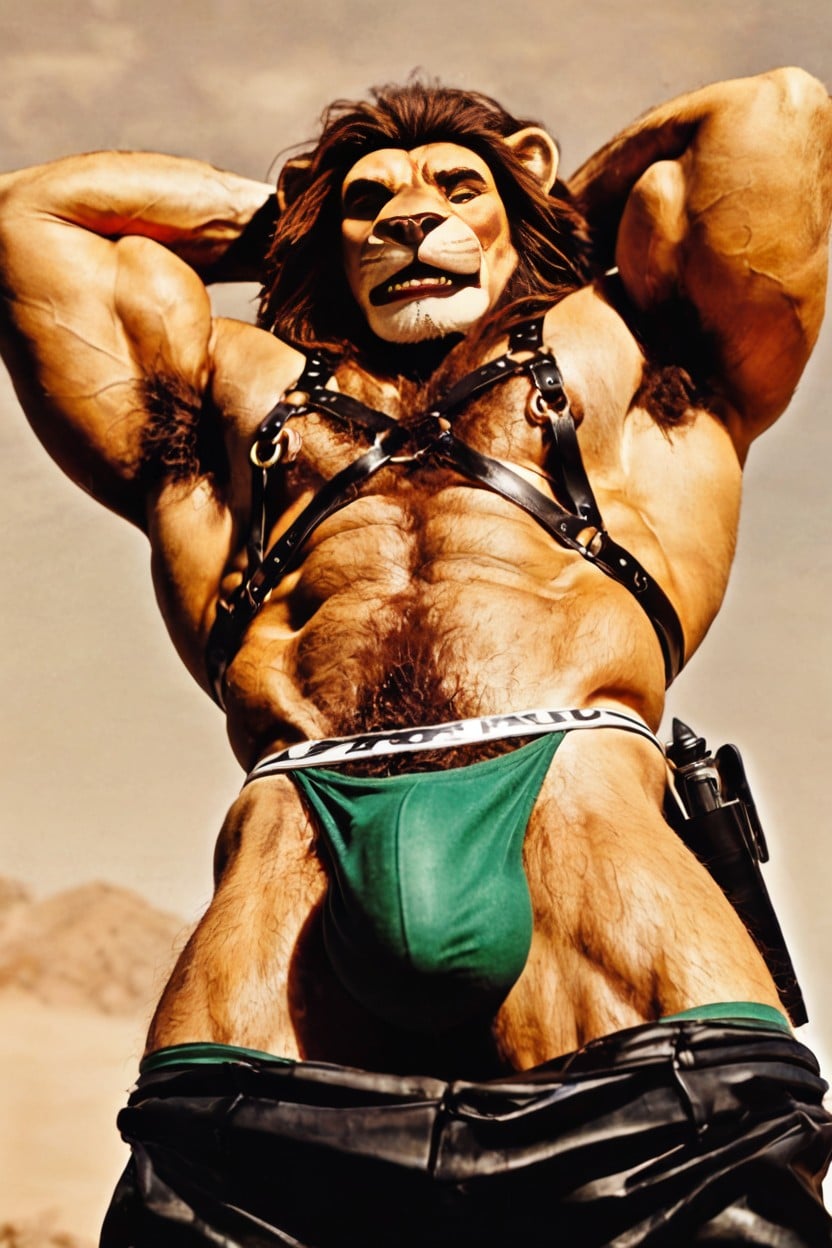 Black Chest Harness, 1 Person, 18+ AI Gay Porn