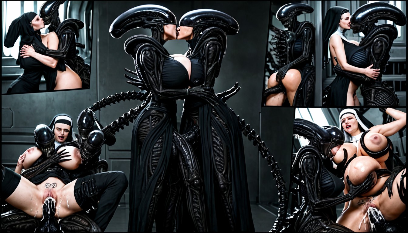Glowing Eyes, Many Women, Praying AI Porn