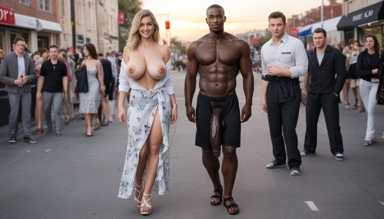 Mischievous (smiling While Blushing), High Platform Sandals, 20+ AI Porn