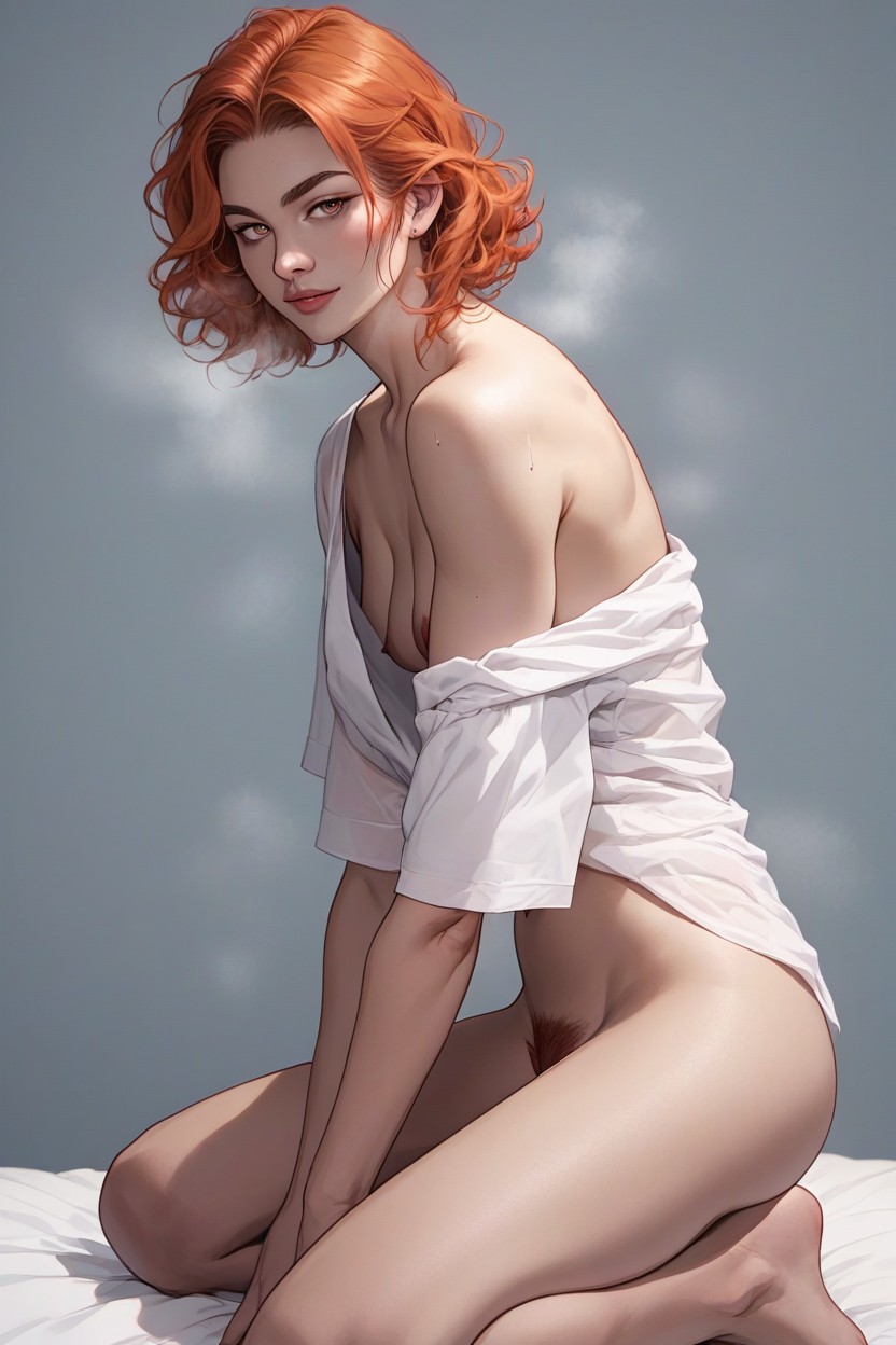 Small Breasts, Horny, Best Detailed Hair Hentai AI Porn