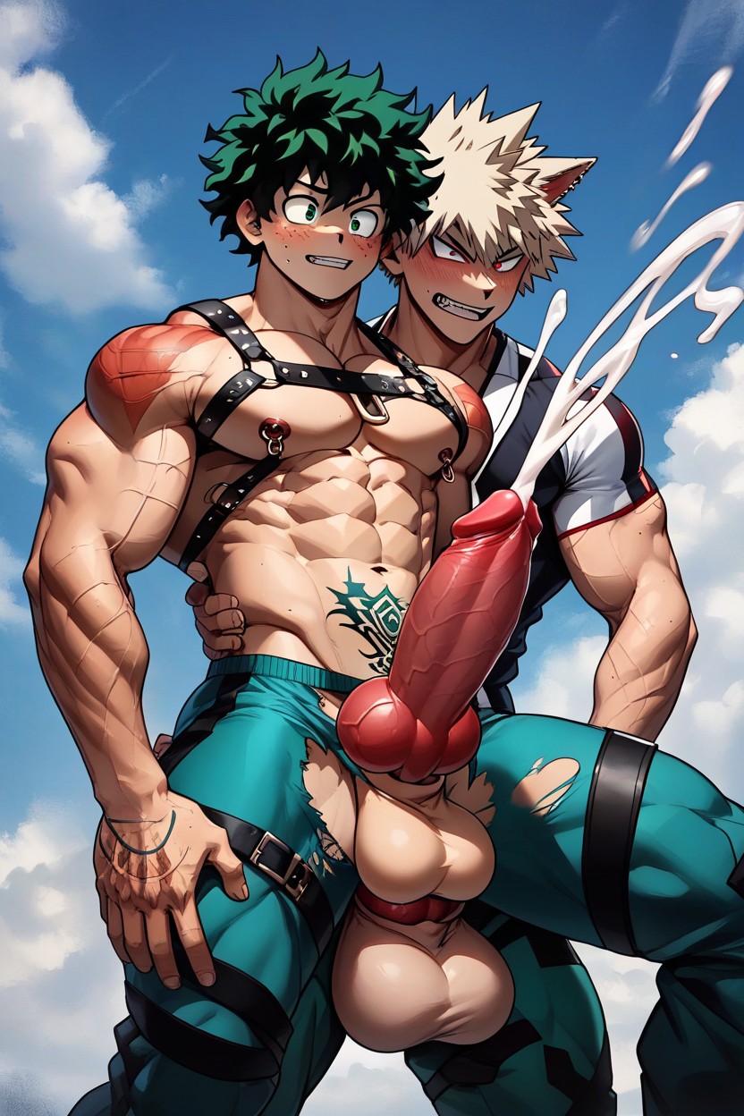 18+, Muscular, Hyper Ejaculation AI Gay Porn