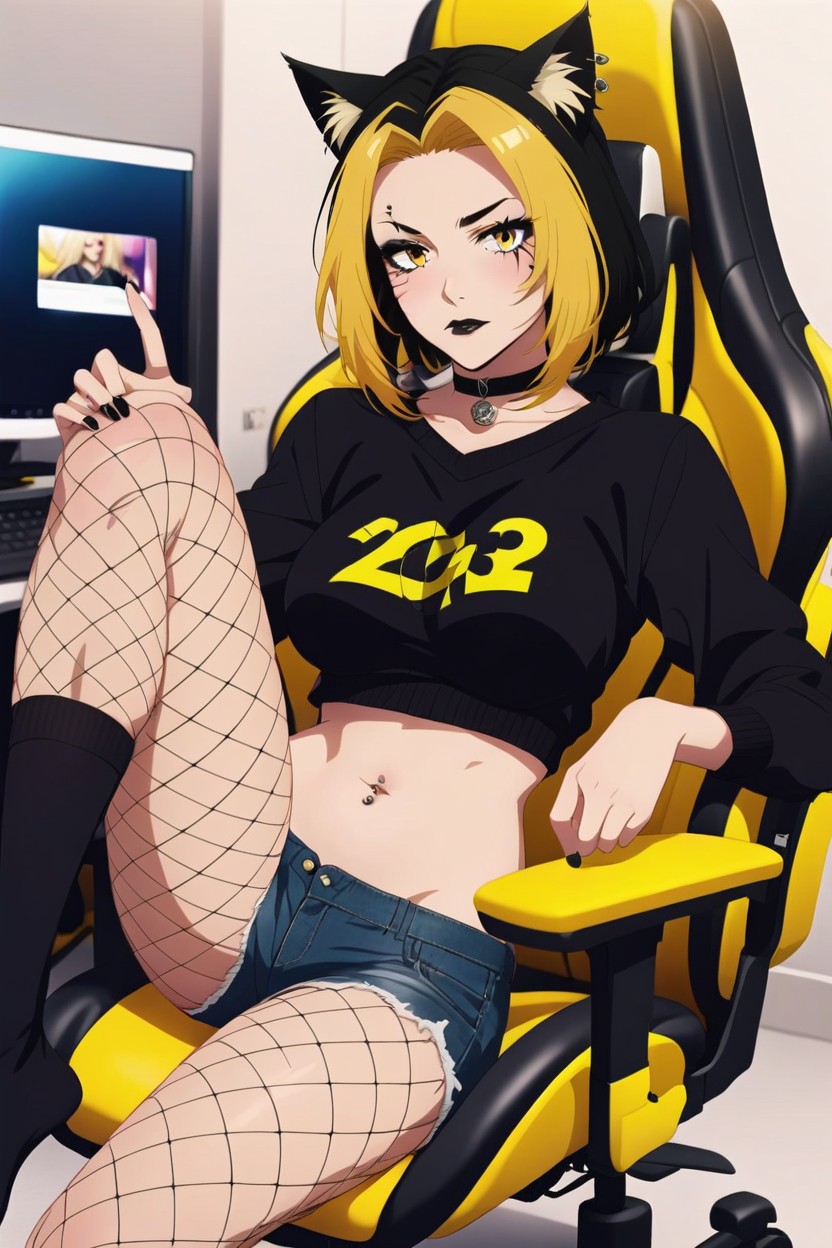 18+, Stomach Exposed, Bored Hentai AI Porn