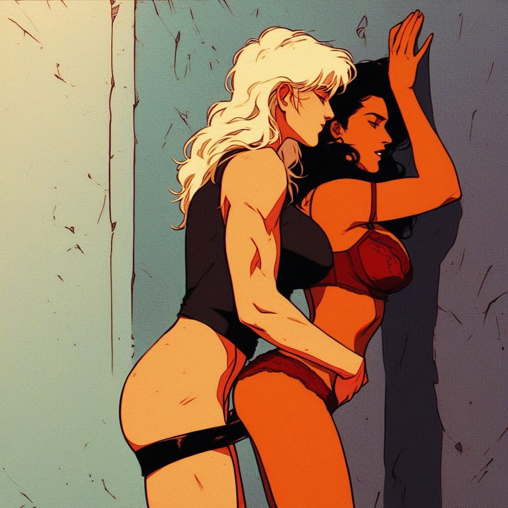 Side View, Two Very Different Skin Tones, Victorious AI Porn