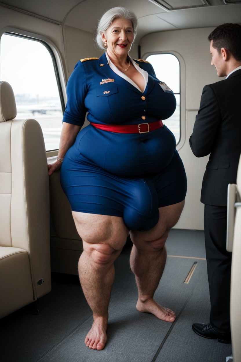 Obese, Outdoors, Hair Down AI Porn