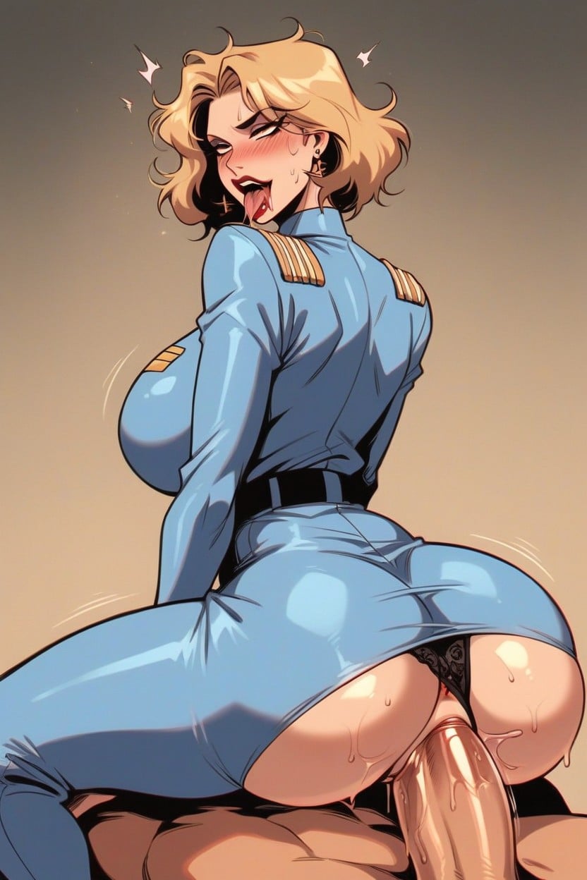 Detailed Face, Massive Ass, Bottom Up (upskirt) Hentai AI Porn