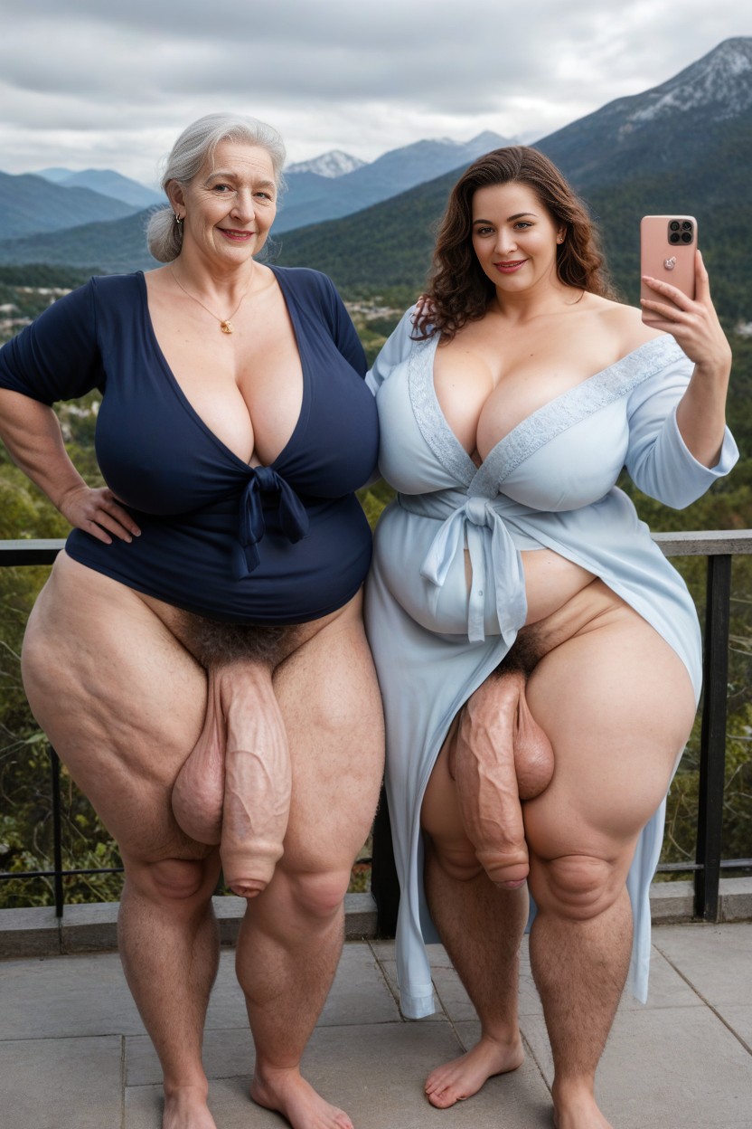 Standing, Really Long Legs, Impossibly Huge Ass AI Porn
