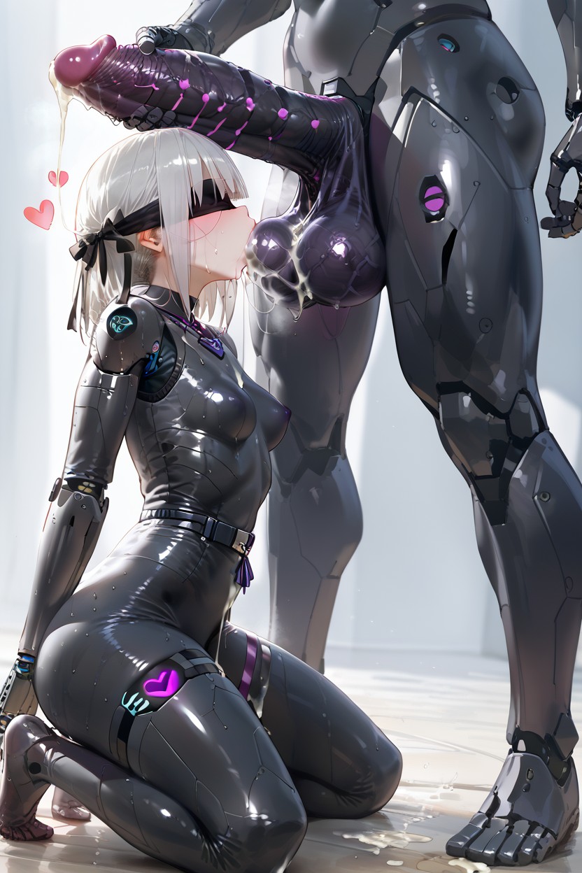 Science Fiction, Purple Eyes, Small Breasts Hentai AI Porn