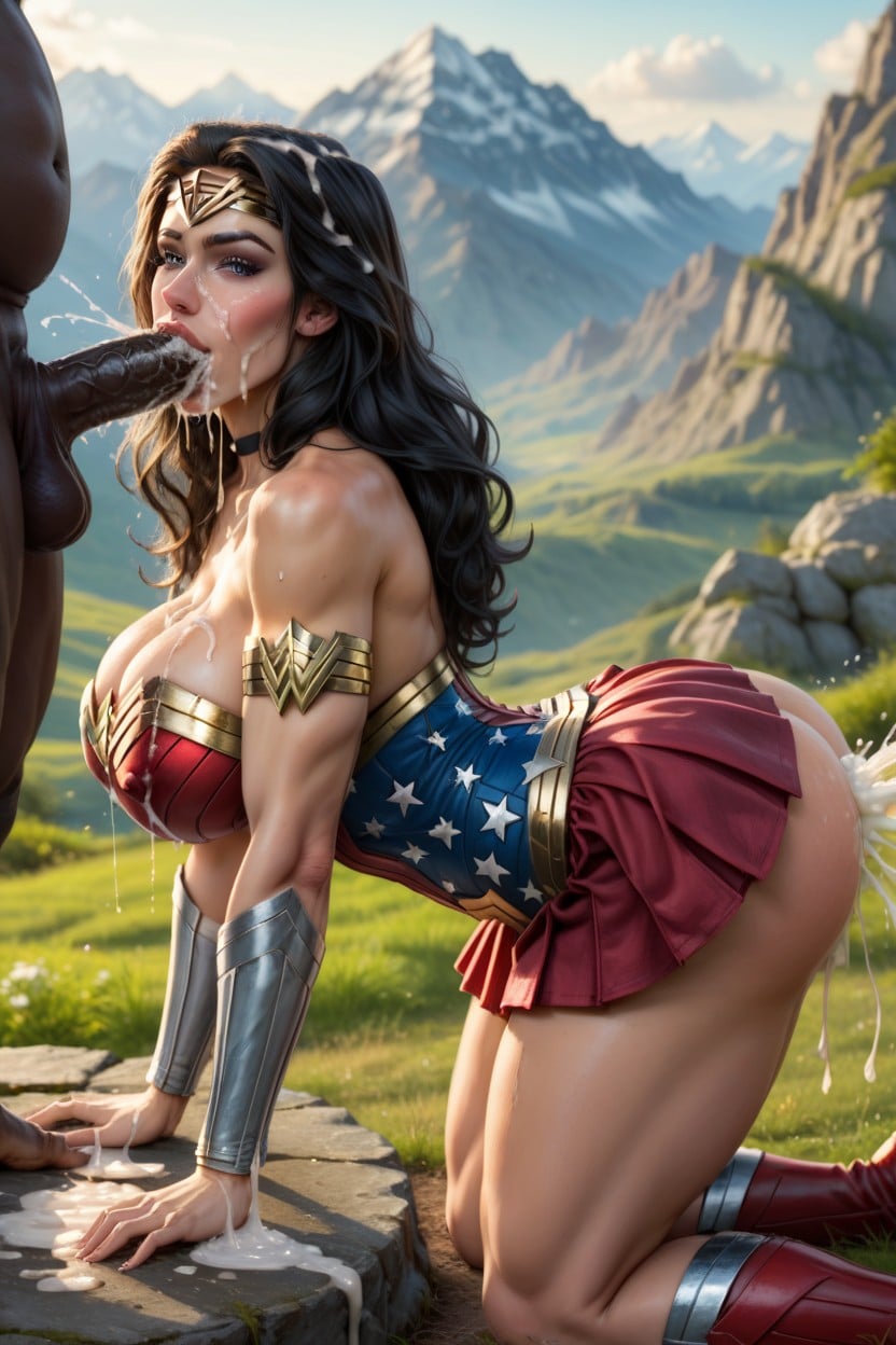 Extreme Cum On Hair, Wonder Woman Costume, Wonder Woman Skirt MILF AI Porn