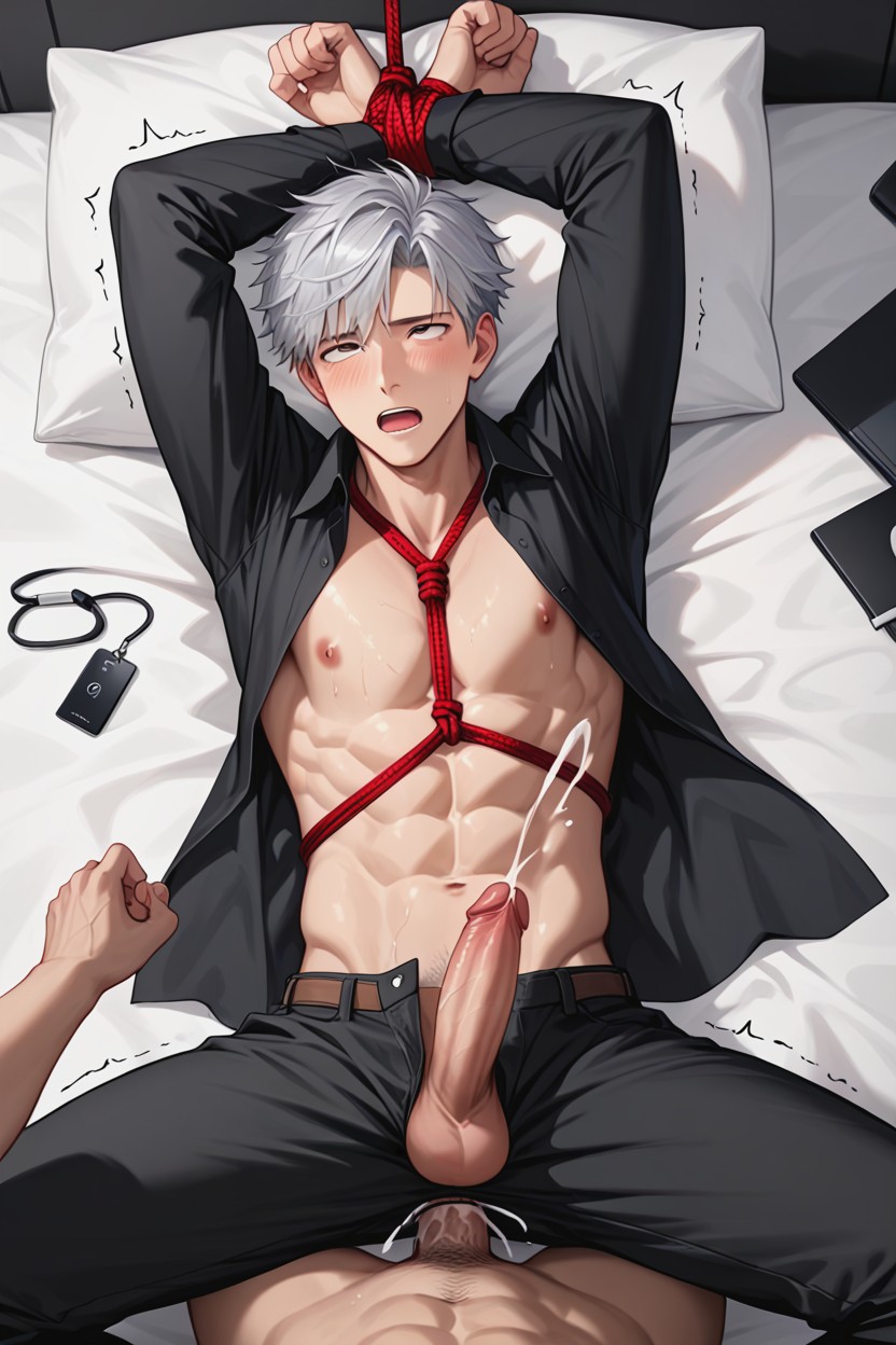 Masturbation, Yaoi, Ejaculation AI Gay Porn