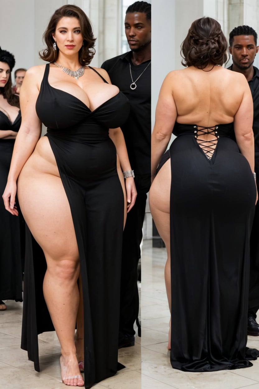 Black Man Knead Her Body, Imperial Jewellery, Wearing Imperial Clothes MILF AI Porn
