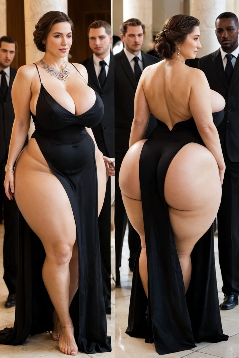 Wearing Imperial Clothes, Interracial, Groped And Touched By Black Man MILF AI Porn