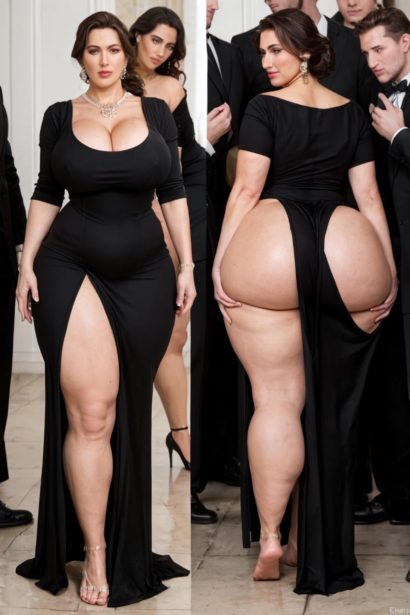 Wearing Imperial Crown, Round Buttocks, Bbl MILF AI Porn
