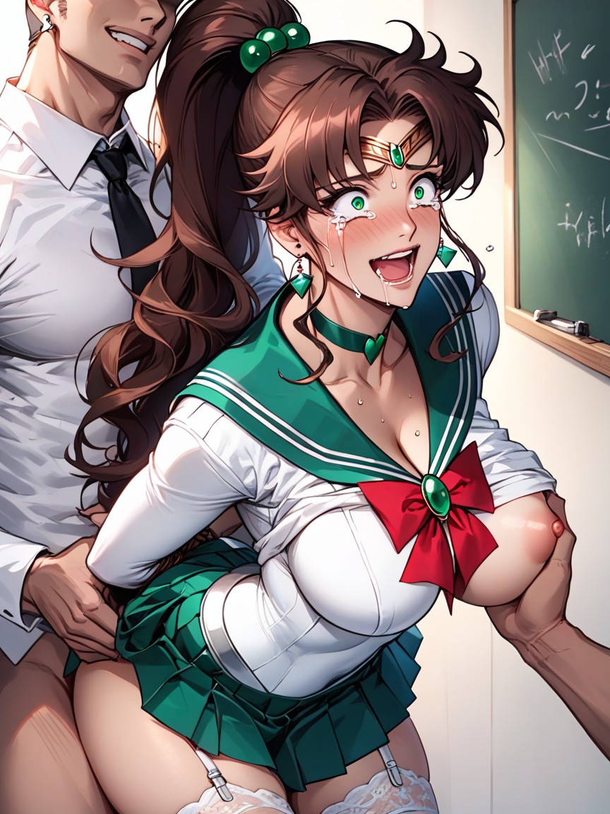 Busty Lips In Red Lipstick, Ultra Detailed, Wavy Hair Hentai AI Porn