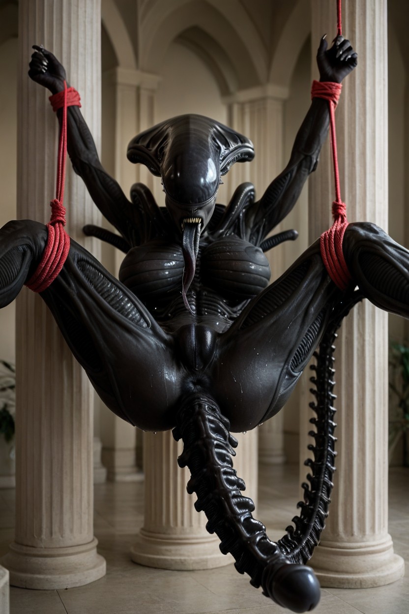 Long Tongue, Futanari, Xenomorph Shemale AI Porn