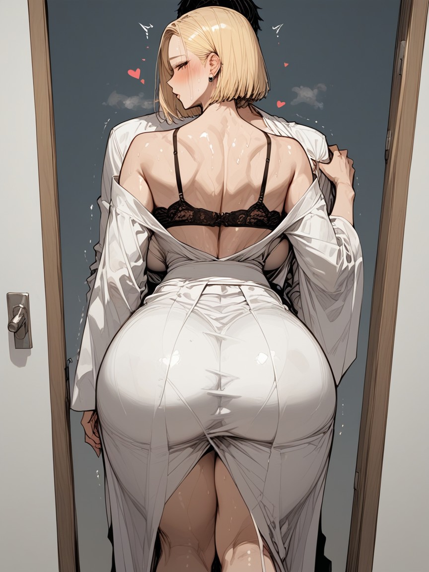 Completely Clothes, Groping, Huge Round Ass Hentai AI Porn