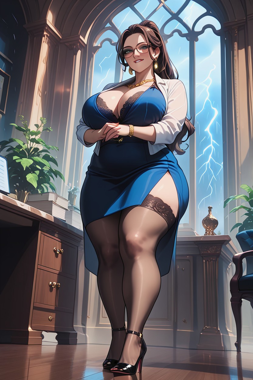Brunette, Cinematic, Hot Step Mom Bod Hentai AI Porn