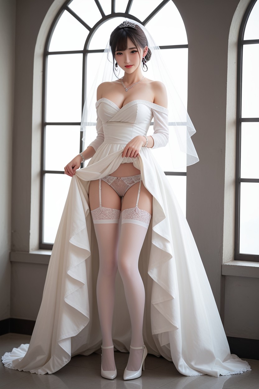 High Heels, Noon, Frange Porno IA Asiatique
