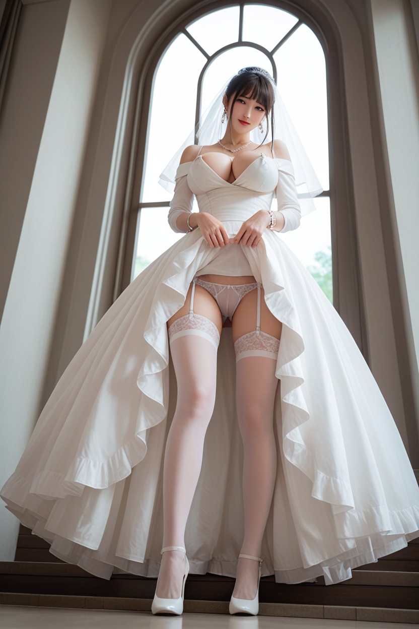 Long Leg, High Heels, In Wedding Hall Porno IA Asiatique