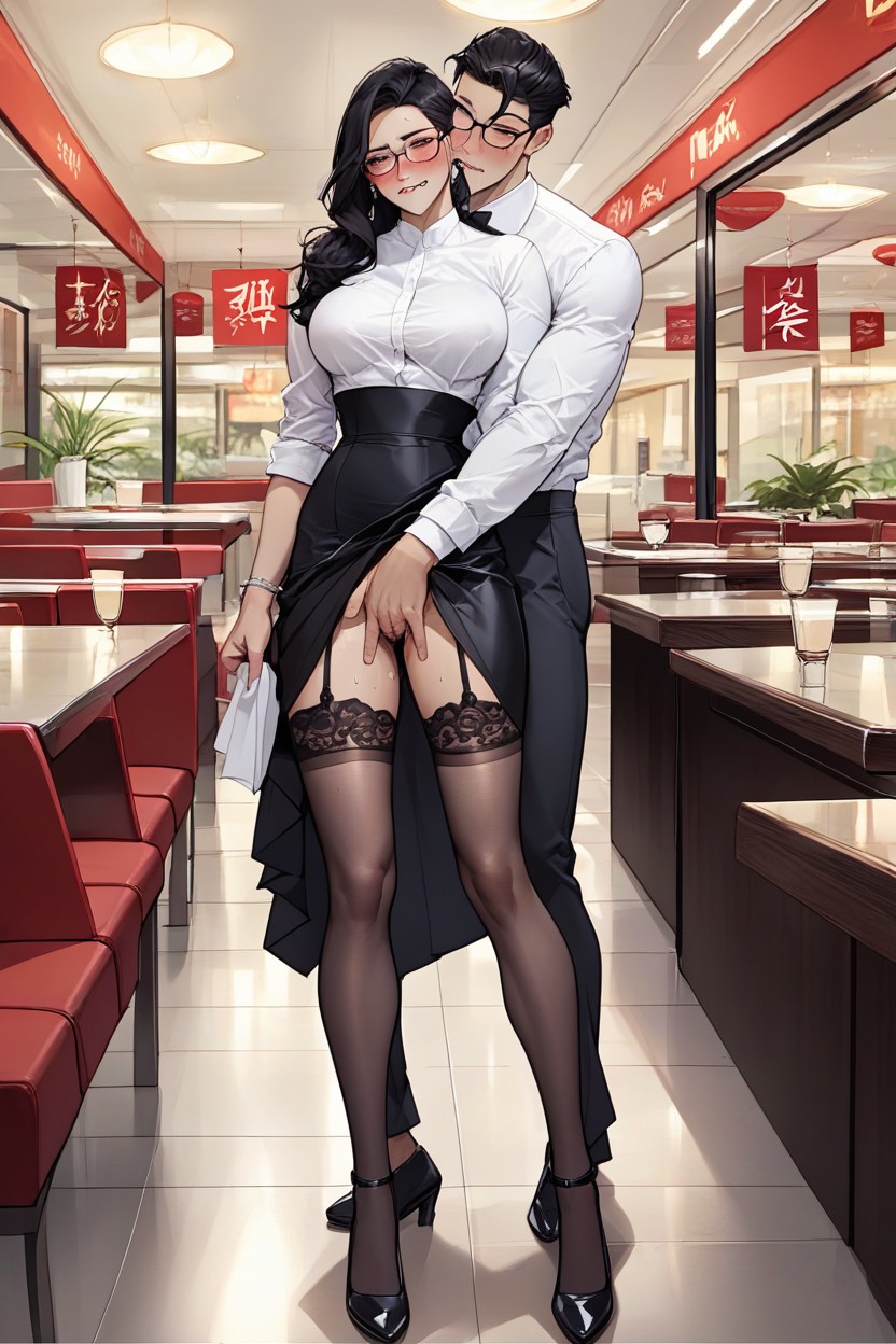Vietnamese, Black Garter Belt, Ashamed AI Porn