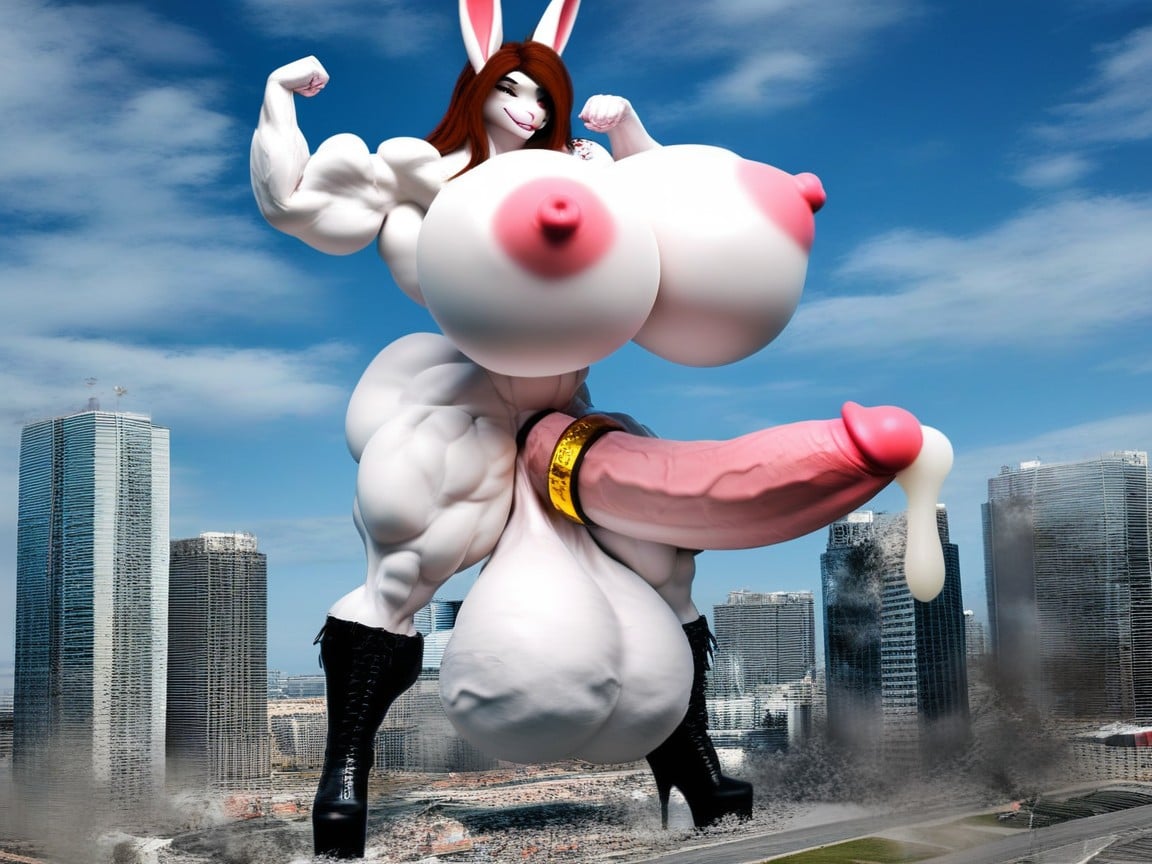 Futa Domination, Thick Thighs, Cum Flooding Everywhere Furry AI Porn
