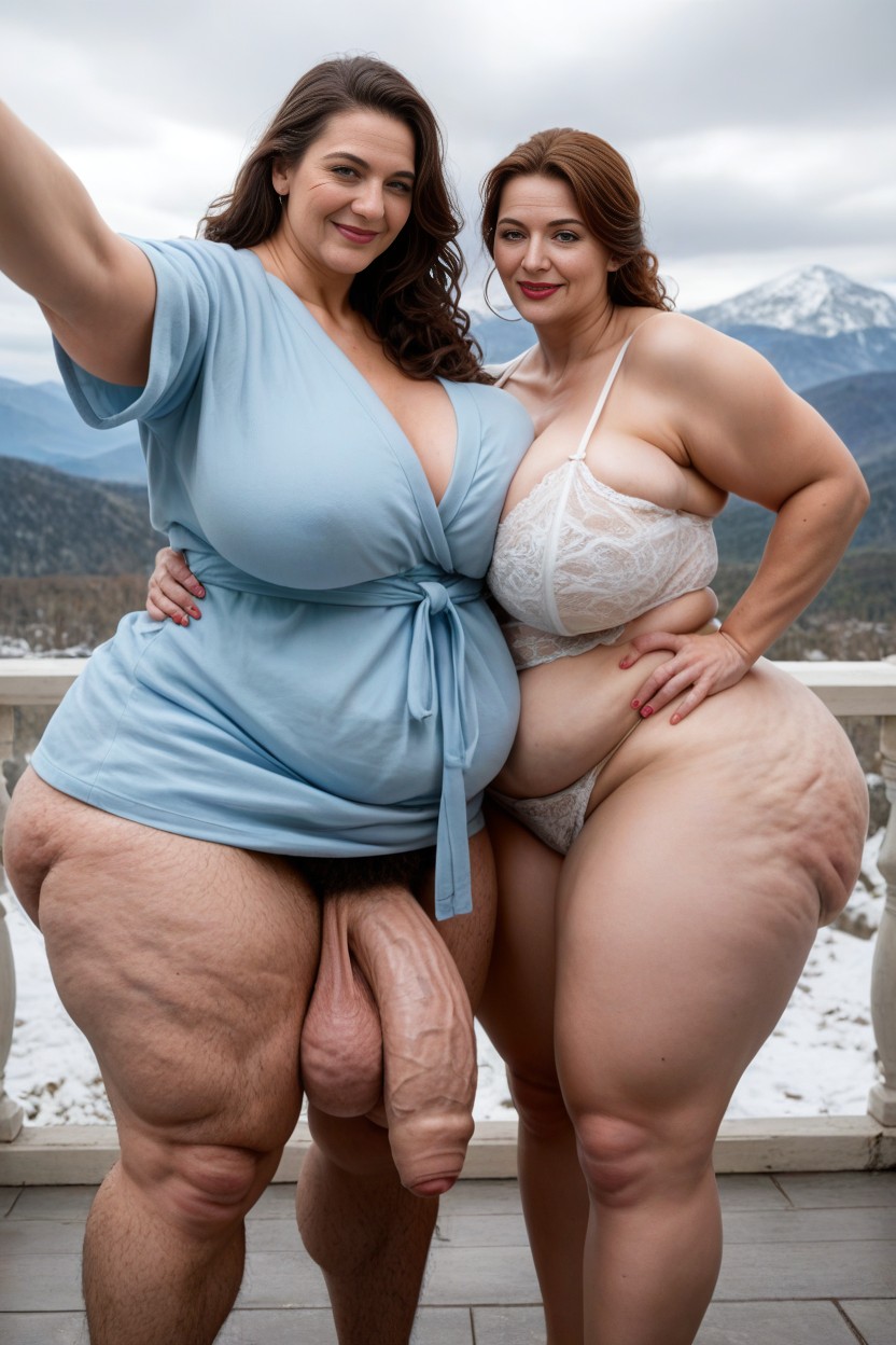 Hyper Hairy Chest Hair Extremely Massive Long Bulge Through Clothing, Huge Obese Belly, Hyper Testicals AI Porn