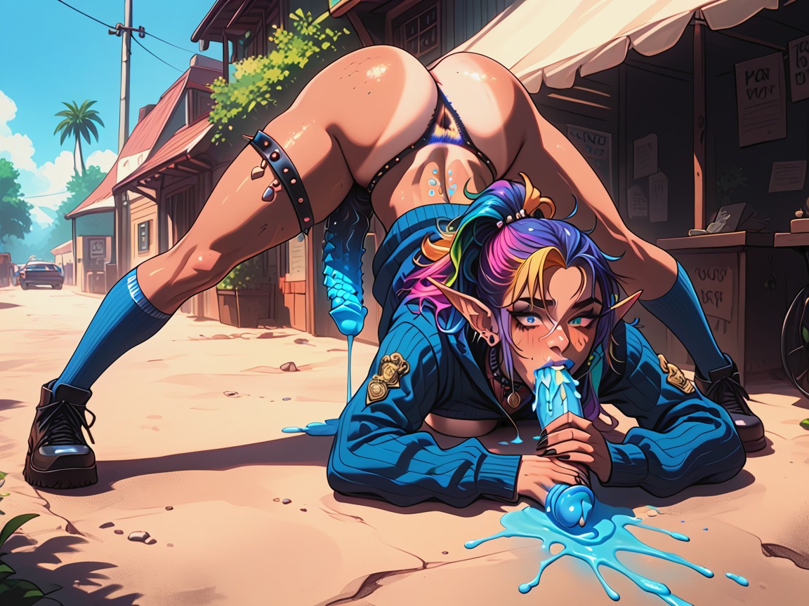 Colorful Cum, Blowjob, Love Hentai AI Porn