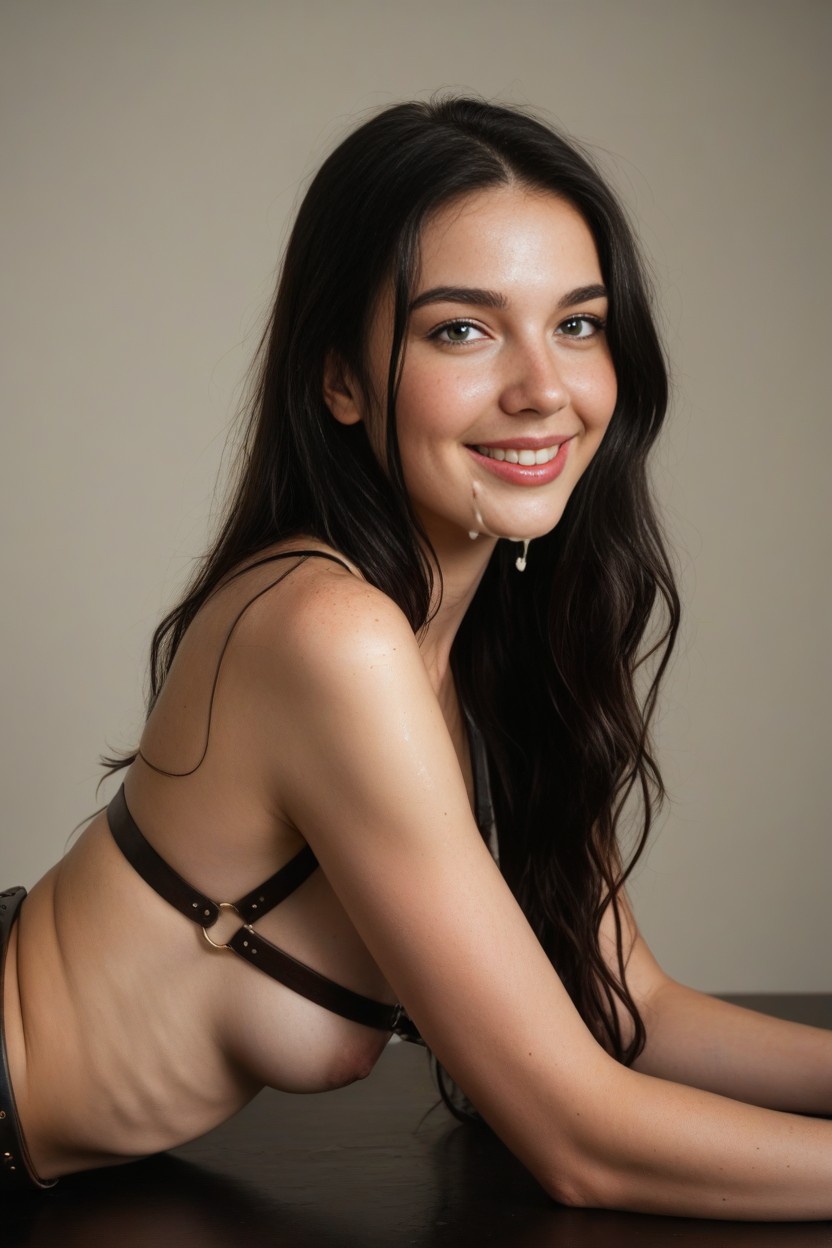 Super Waist, Small Breasts, Smiling AI Porn