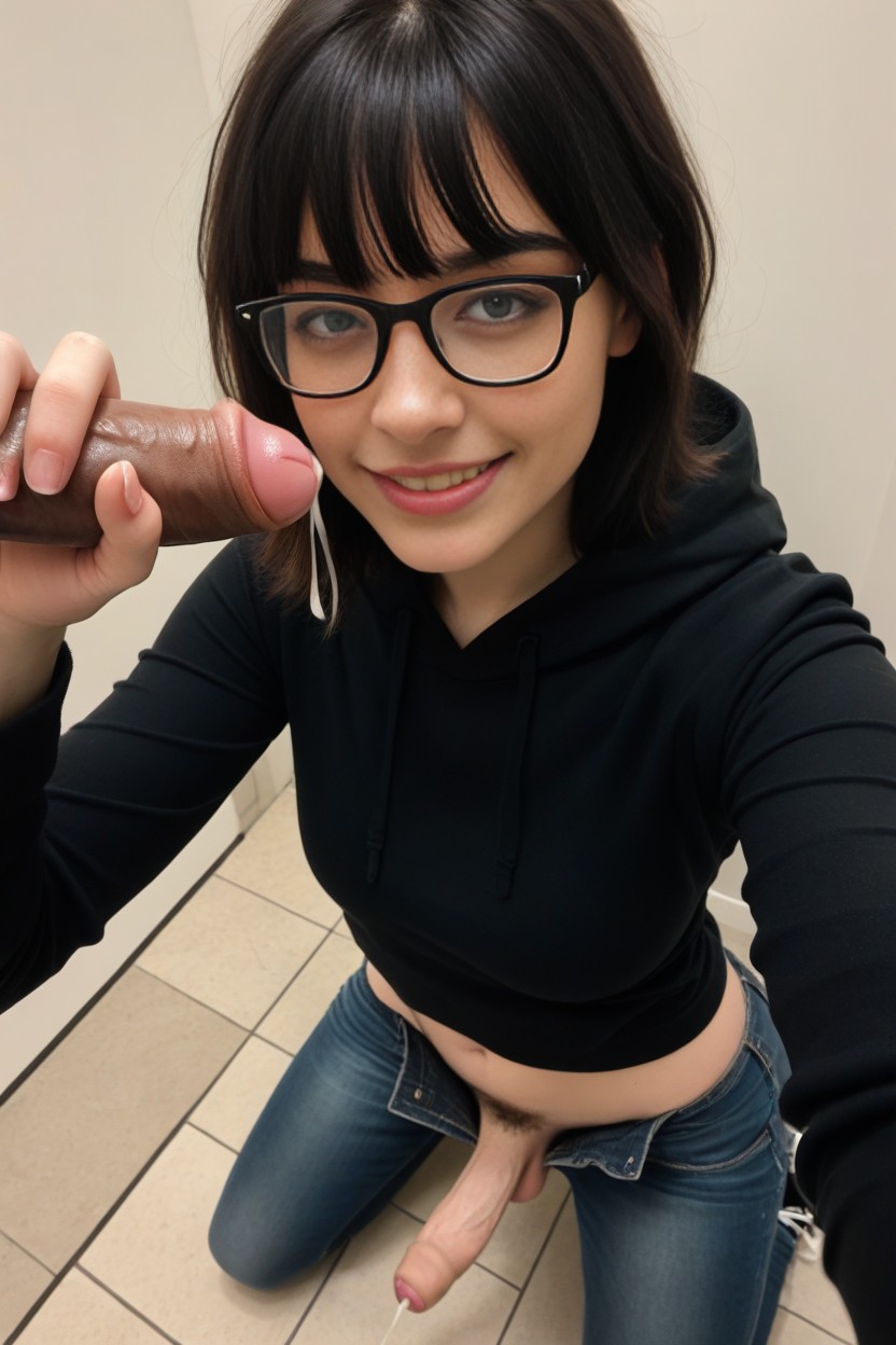 Carpark, Selfie, Short Length Shemale AI Porn