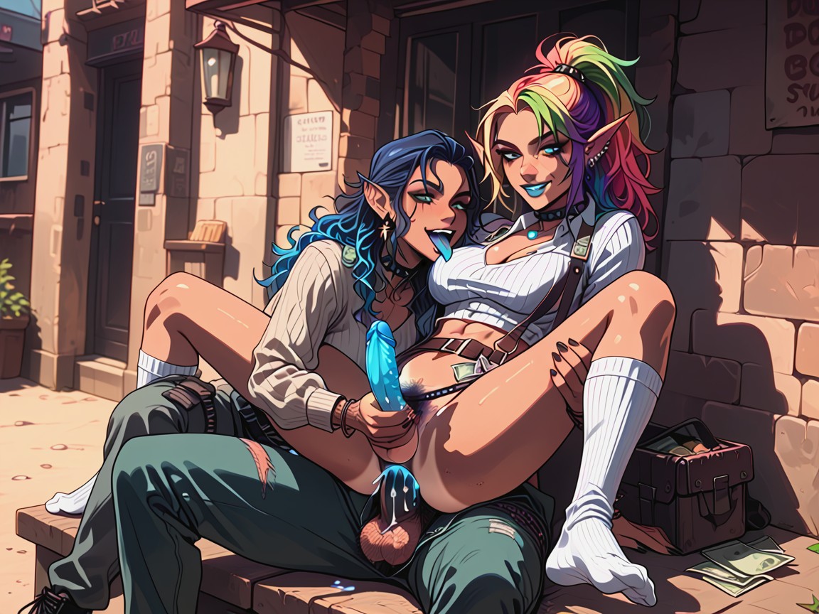 Happy, Biting, Handjob Hentai AI Porn