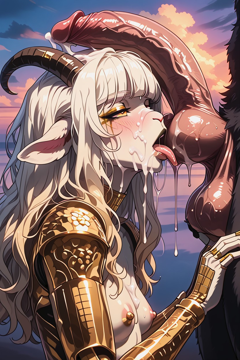 ヤギ, Sheep Horn, Salivating ファーリーAIポルノ