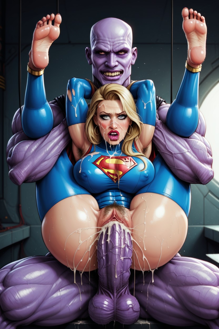 Hdr, Hypersized Cock, Cum Dripping Down Her Face AI Porn
