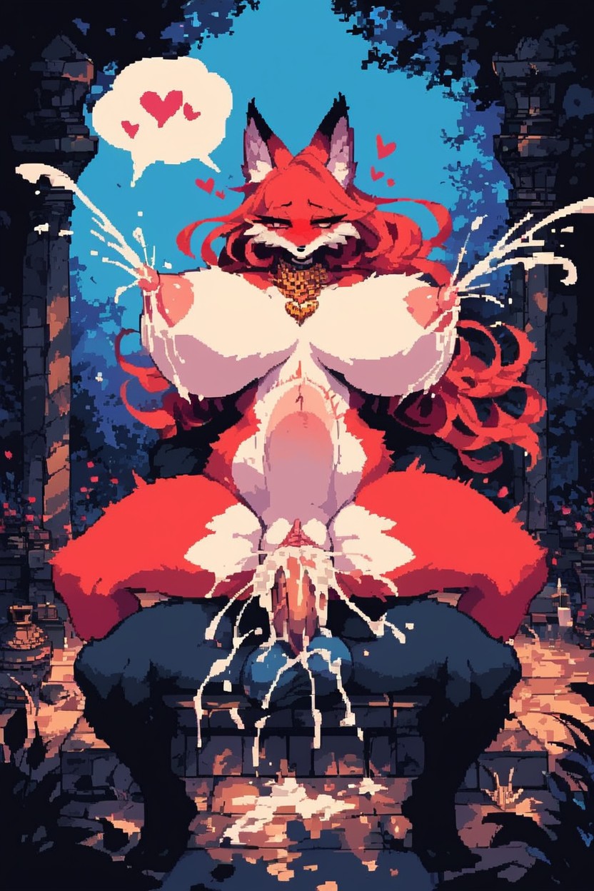 Spead Legs Sex, Milk Flow, Breast Milk Production Furry AI Porn