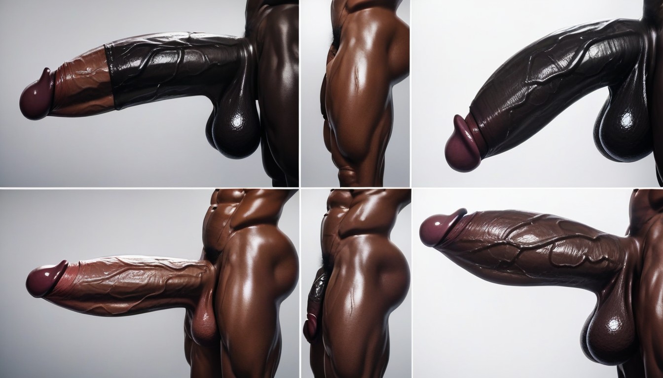 Penis And Balls Centered In Full View, Volumetric, Side Crotch Closeup AI Porn