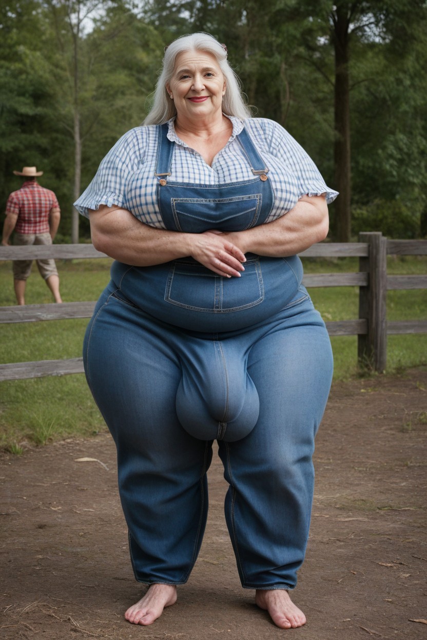 Checkered Shirt, Farmer, Woman Clothing AI Porn