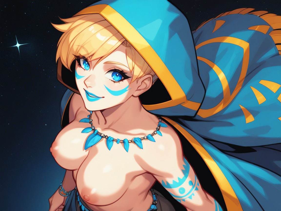 Hourglass Body Type, 1 Person, Blonde Hair Hentai AI Porn