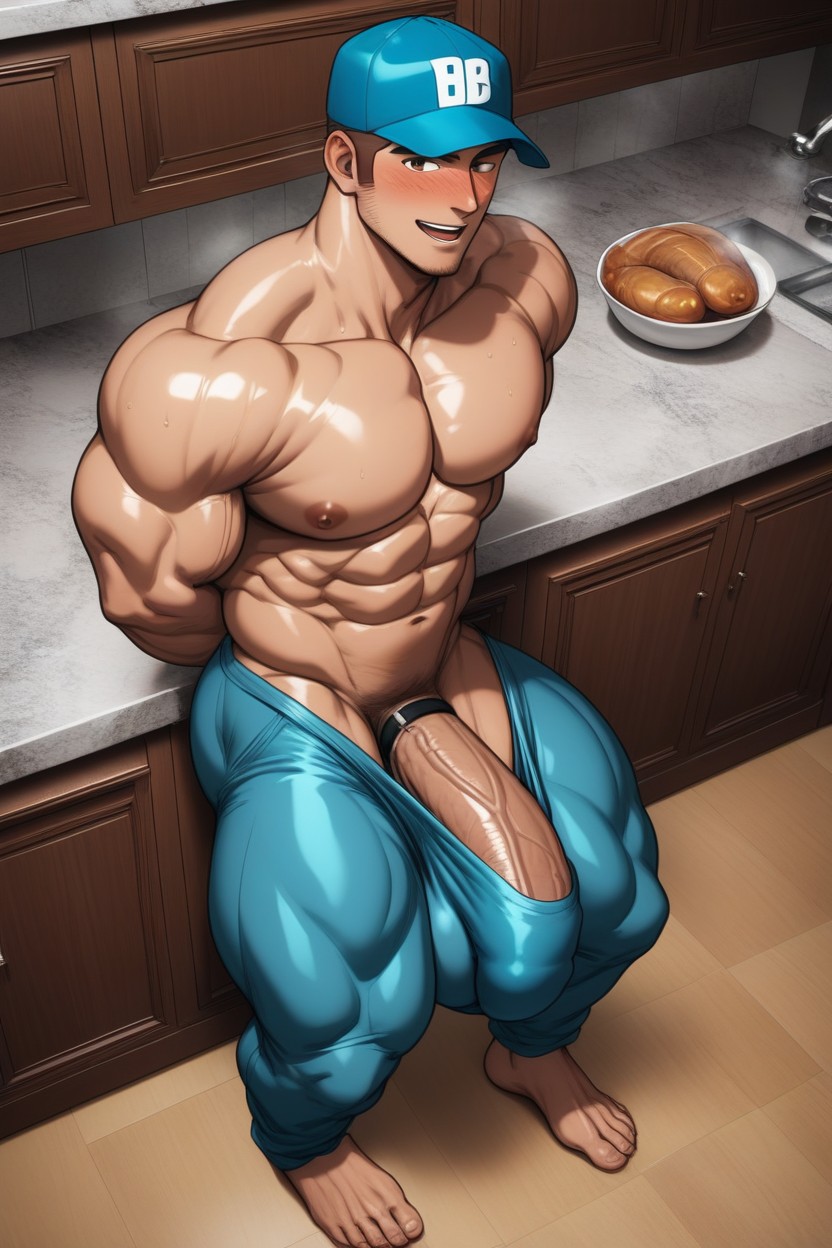 Shiny Oily Cock, 女裝男孩, Smile Open Mouth AI同性恋黄片