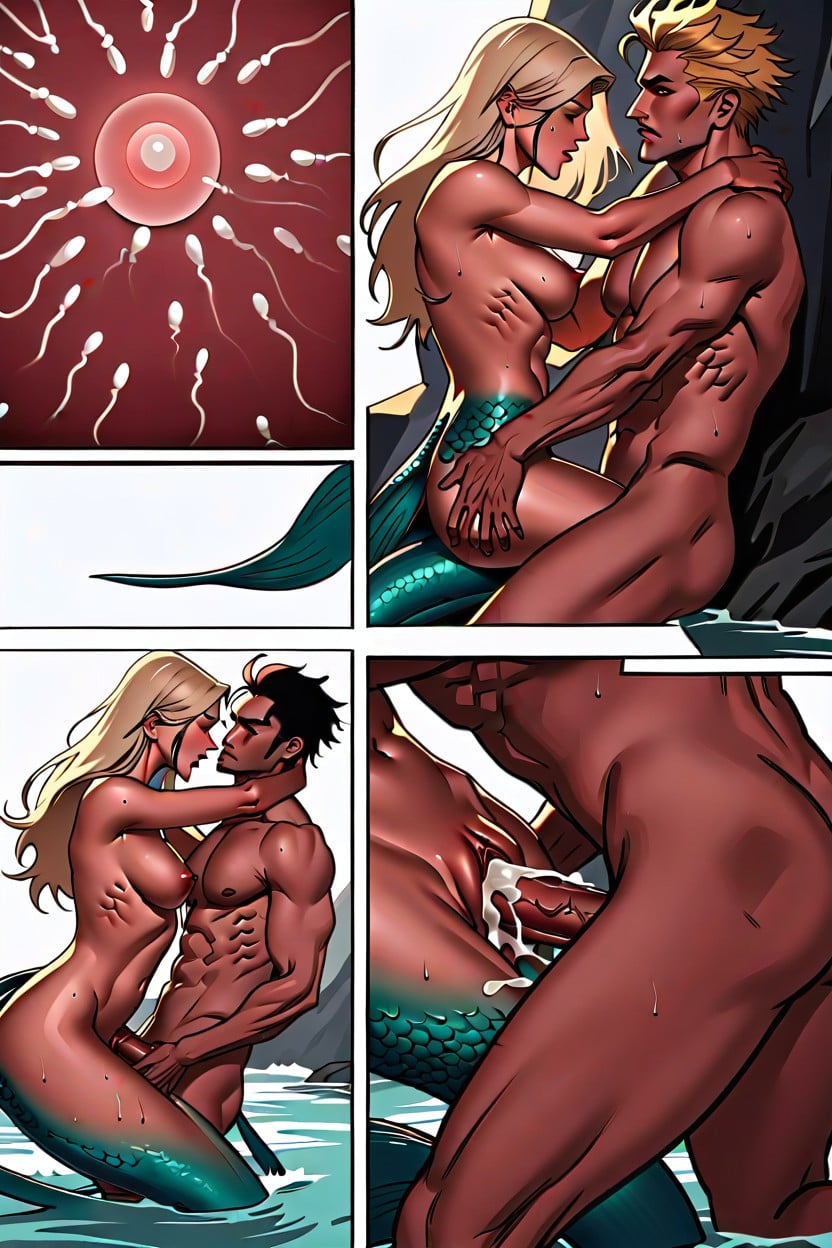 Skinny, Ino Yamanaka From Naruto As Mermaid, Impregnation AI Porn