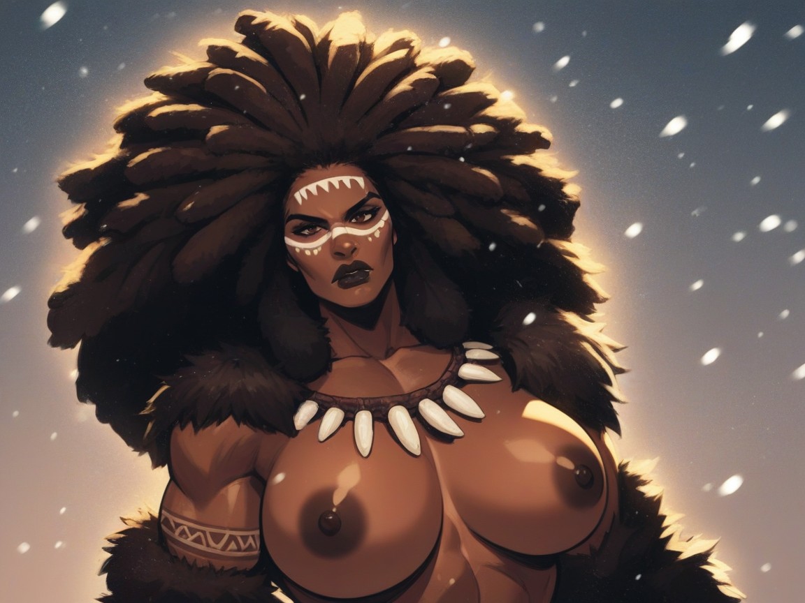 Brown Eyes, 18+, Mammoth Tusk Shoulders Hentai AI Porn