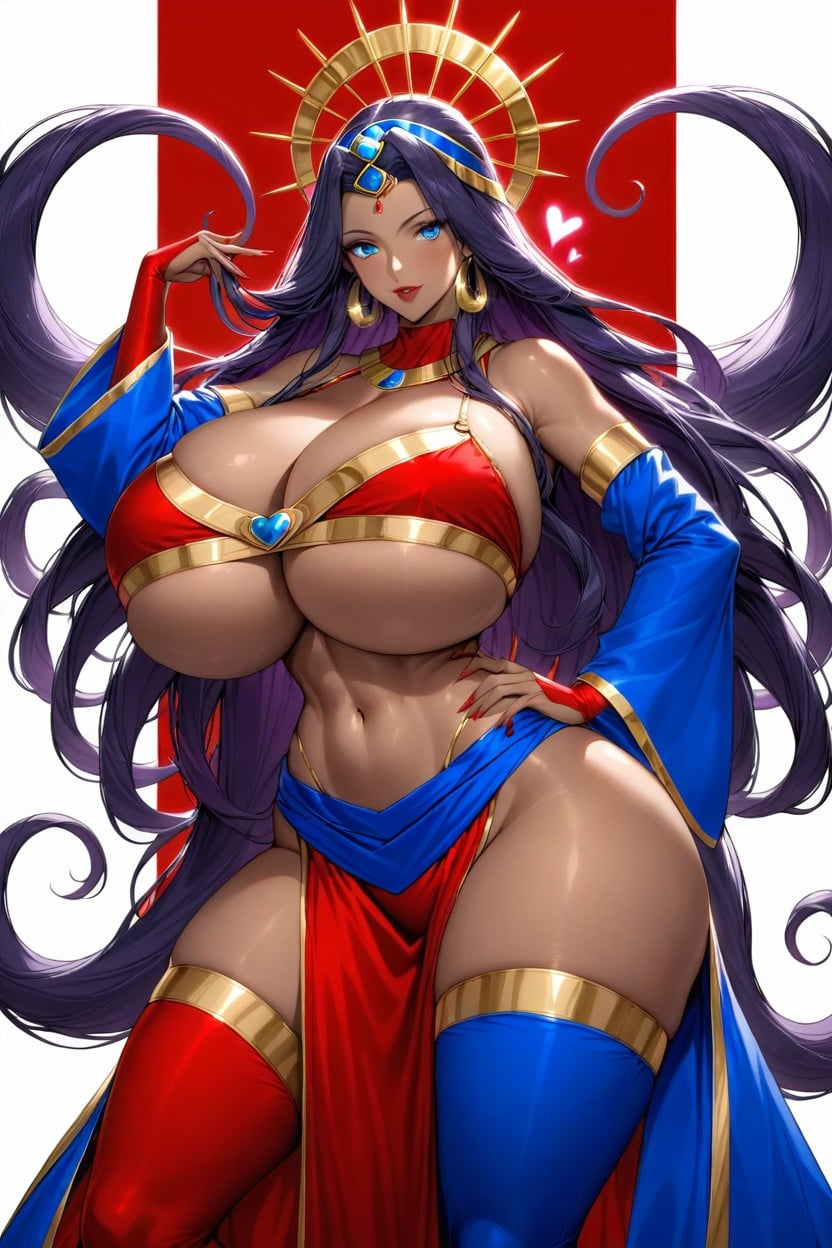 Blue Eyes, Sexy, Gold Hip Armor Hentai AI Porn