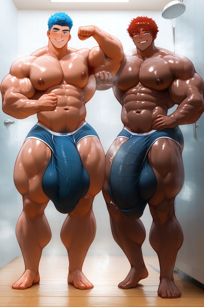 Dominant, Big Flaccid Cock, Smooth Skin ゲイAIポルノ