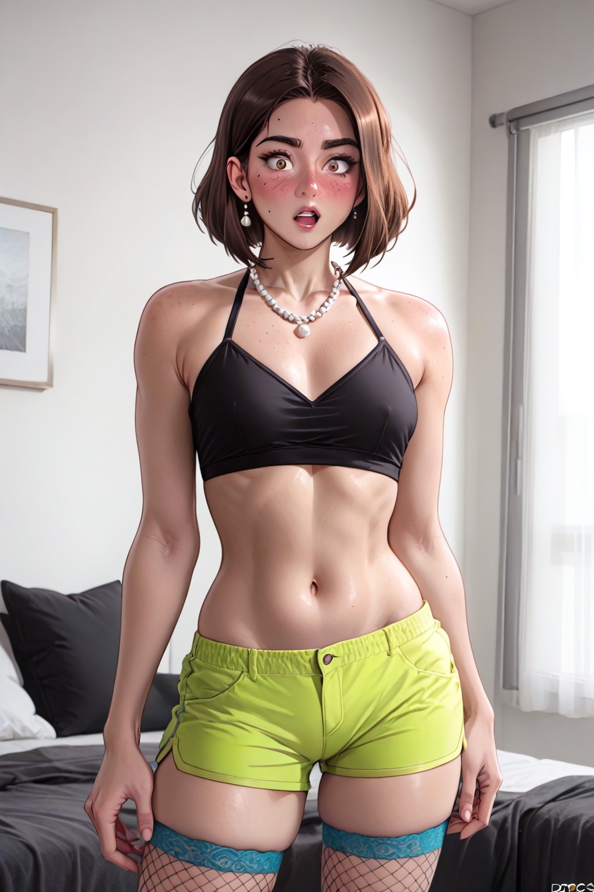 Thickthighs, Dross Art Style, Brown Eyes AI Porn