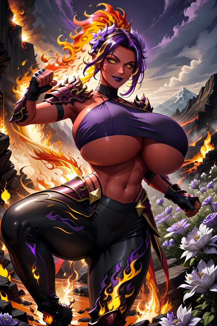 Perfect Breasts, Holding Fireballs, Magma Chest Porno latina IA
