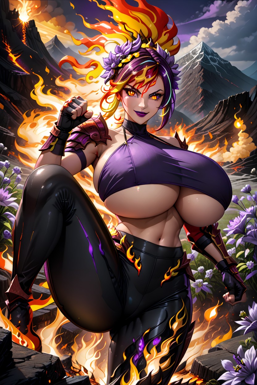 "christie Monteiro From Tekken ", Enormous Hyper Breasts, Lava Goddess Porno latina IA