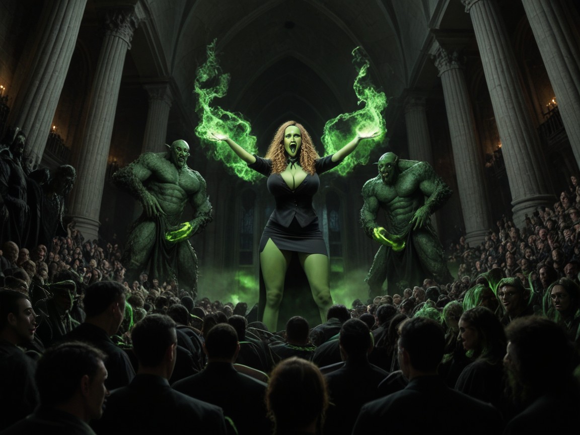 Demonic Conversion Of Hermione, Bubble Butt, Rolling Eyes AI Porn