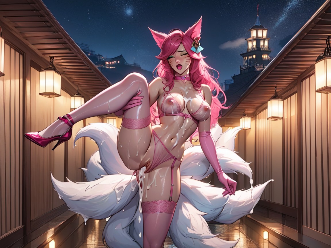 Hyper Realistic, Long Legs, Cum Shower Hentai AI Porn